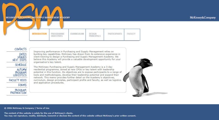 McKinsey PSM Website